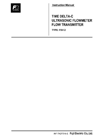 Thumbnail of document Manual - FSV Ultrasonic Flow Meter